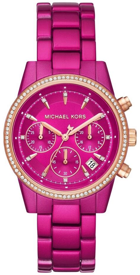 allintitle:pink face michael kors watch|Michael Kors pink tone.